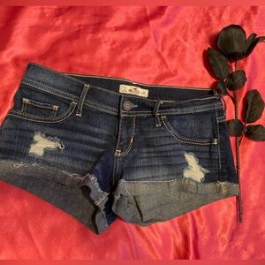 Hollister Dark Blue Denim Shorts